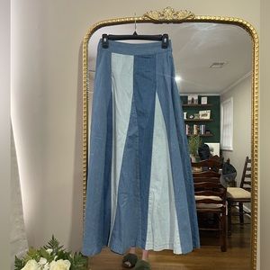 Anthropologie “Love The Label” denim skirt